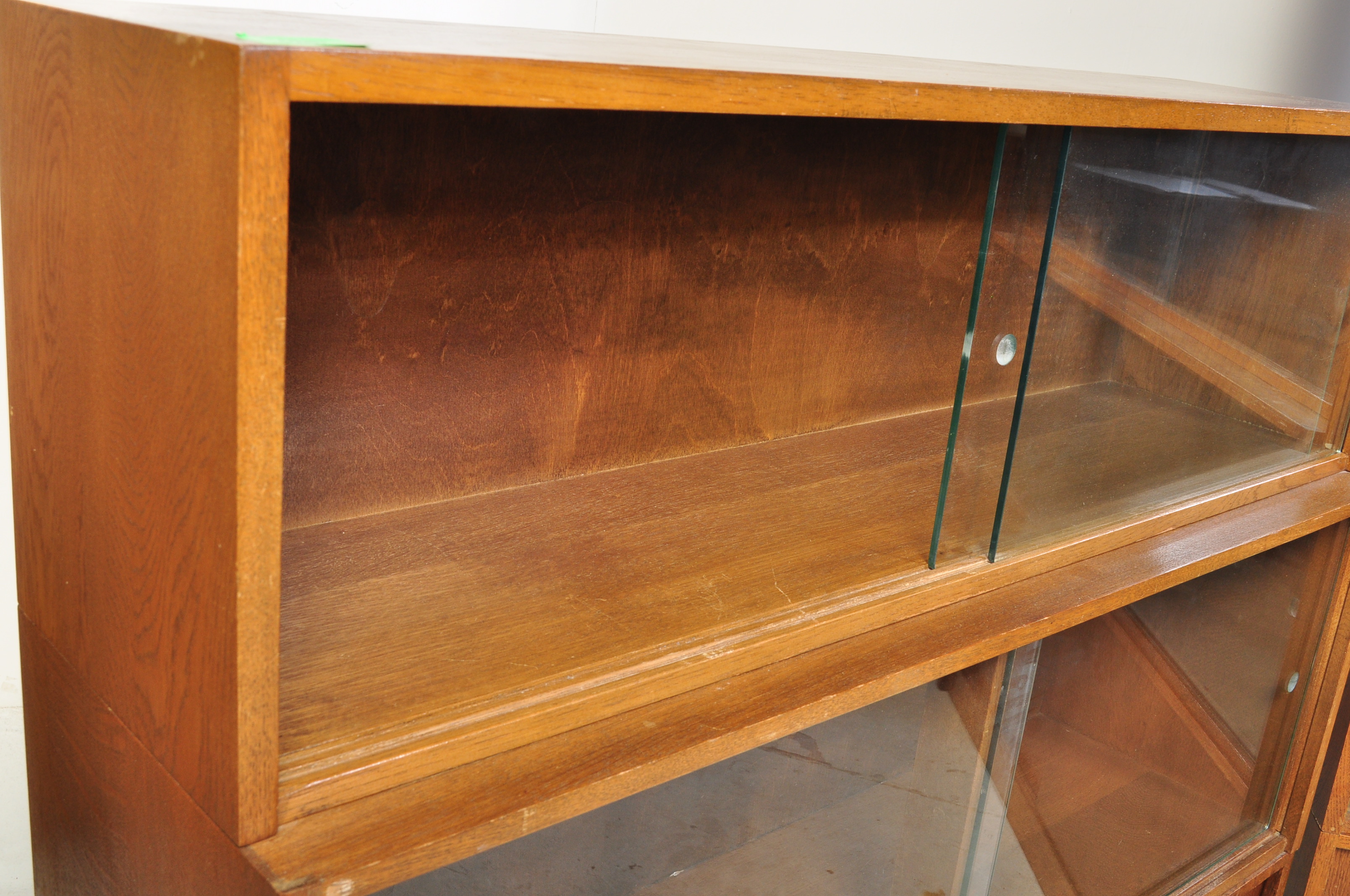 TWO RETRO 1940S PHEONIX FIGURES OAK DISPLAY BOOK CASES - Image 3 of 10