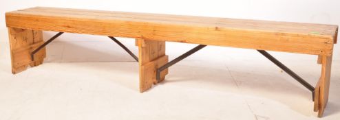 VINTAGE AXMINSTER STYLE REFECTORY BENCH