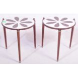 A PAIR OF RETRO VINTAGE MID 20TH CENTURY PETAL TABLES