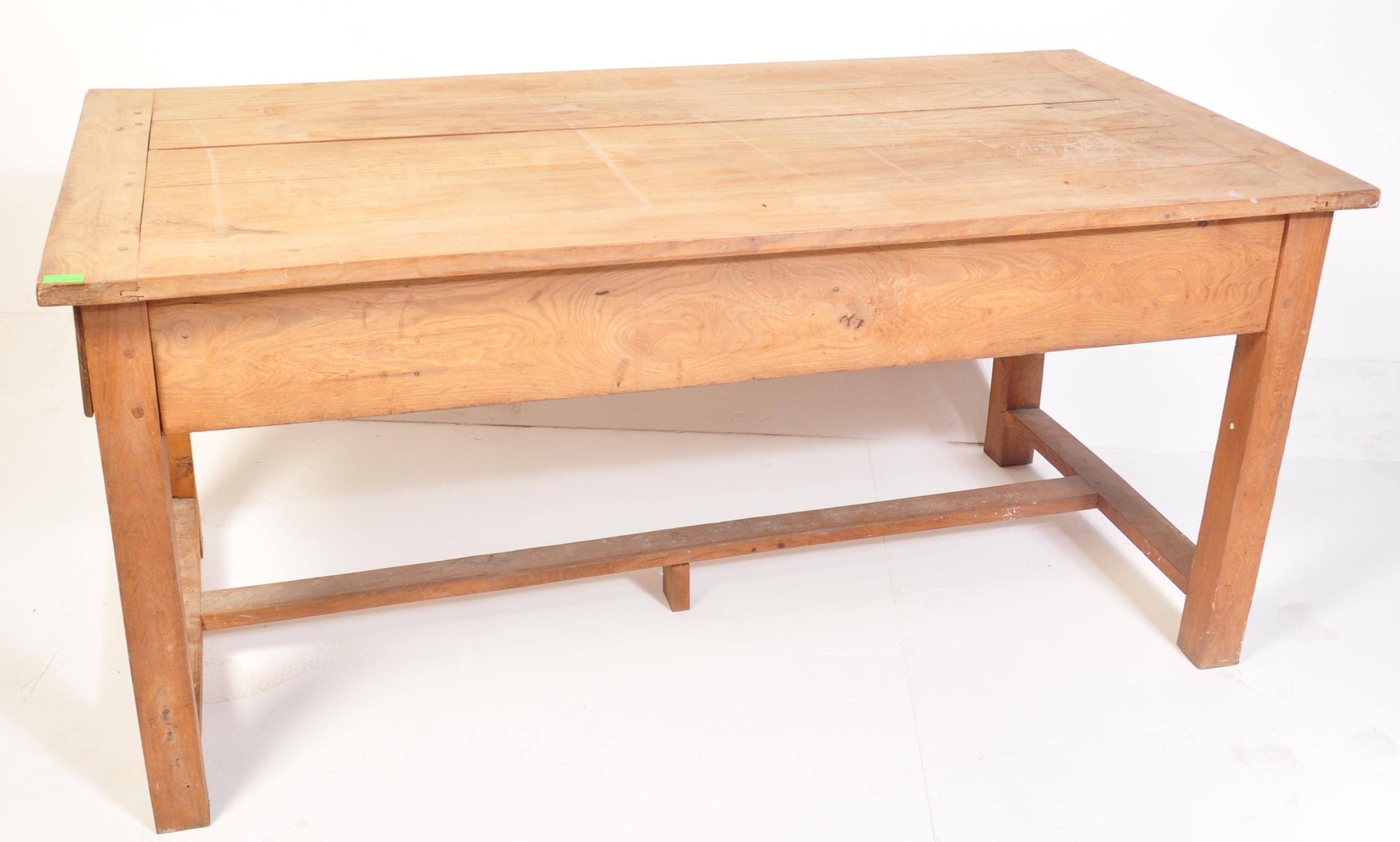 LATE 19TH CENTURY FRENCH CHERRY WOOD FARMHOUSE TABLE - Image 2 of 6