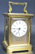 20TH CENTURY FRENCH RICHARD & CIE BRASS CARRIAGE CLOCK