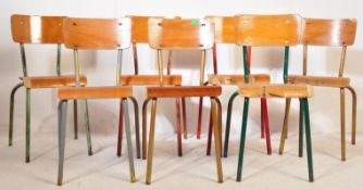 SEVEN MID CENTURY INDUSTRIAL CAFE DINING CHAIRS