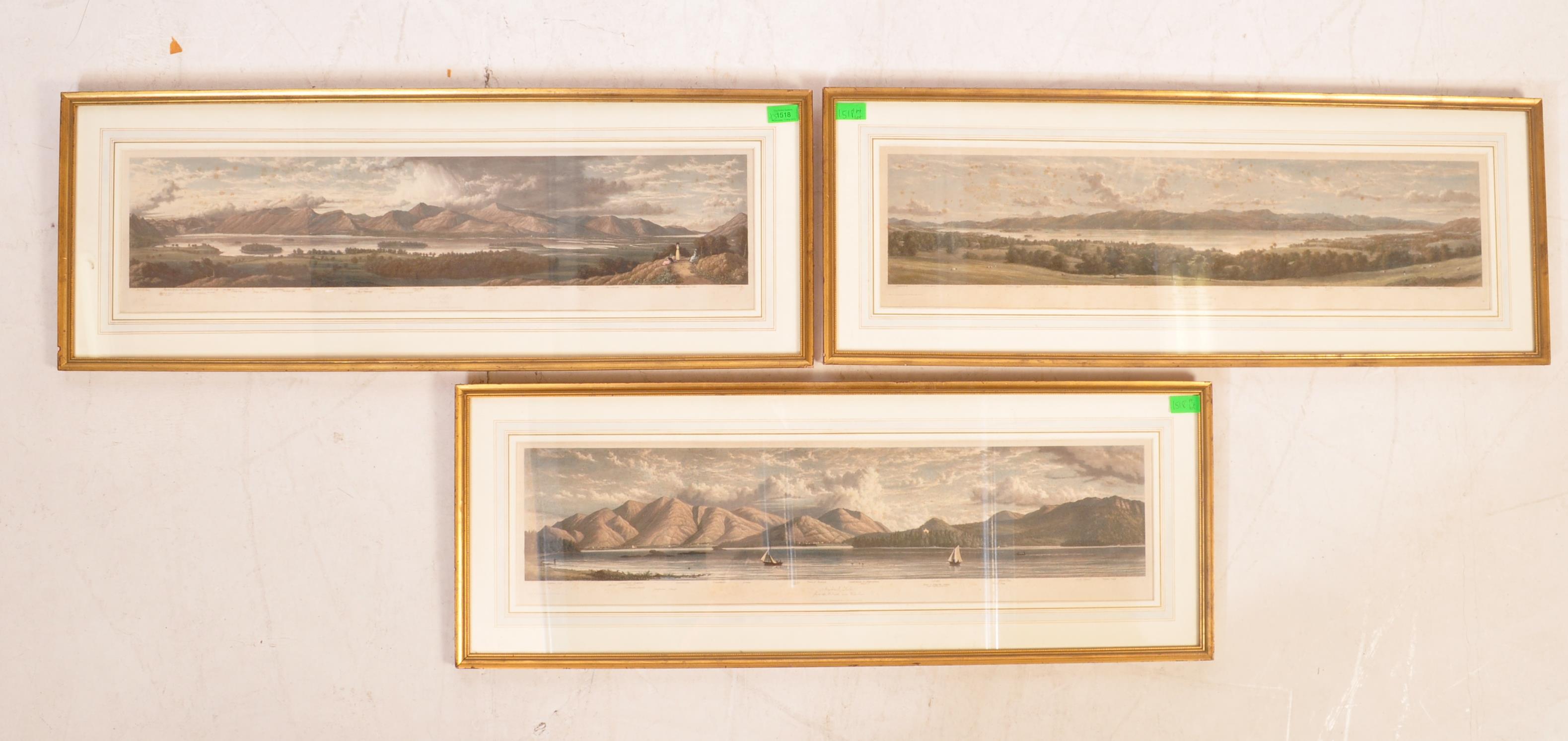 W WESTALL THREE 19TH CENTURY COLOUR ENGRAVINGS OF LAKE DISTRICT