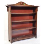 A LATE 19TH CENTURY VICTORIAN OAK OPEN BOOKCASE