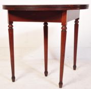 A 19TH CENTURY VIICTORIAN MAHOGANY DEMI LUME GAMES / CARD TABLE