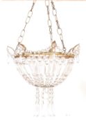 1930S CRYSTAL GLASS CHANDELIER