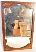 EARLY 20TH CENTURY EDWARDIAN ART NOUVEAU ROSEWOOD MIRROR