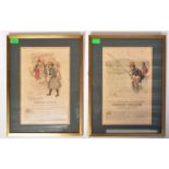 OF ADVERTISING INTEREST - TWO EARLY JOHNNIE WALKER PRINTS