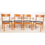 SET OF 4 RETRO TEAK DINING CHAIRS - IN THE MANNER OF G PLAN