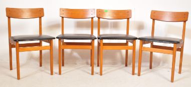 SET OF 4 RETRO TEAK DINING CHAIRS - IN THE MANNER OF G PLAN