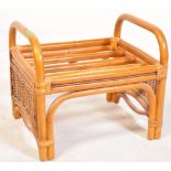 A RETRO VINTAGE MID 20TH CENTURY BAMBOO FOOTREST