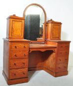 19TH CENTURY SATINWOOD AND EBONY DROP CENTRE DRESSING TABLE