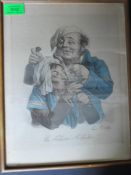 L BOILLY - LA FELICITE PARFAITE - COLOUR LITHOGRAPH PRINT