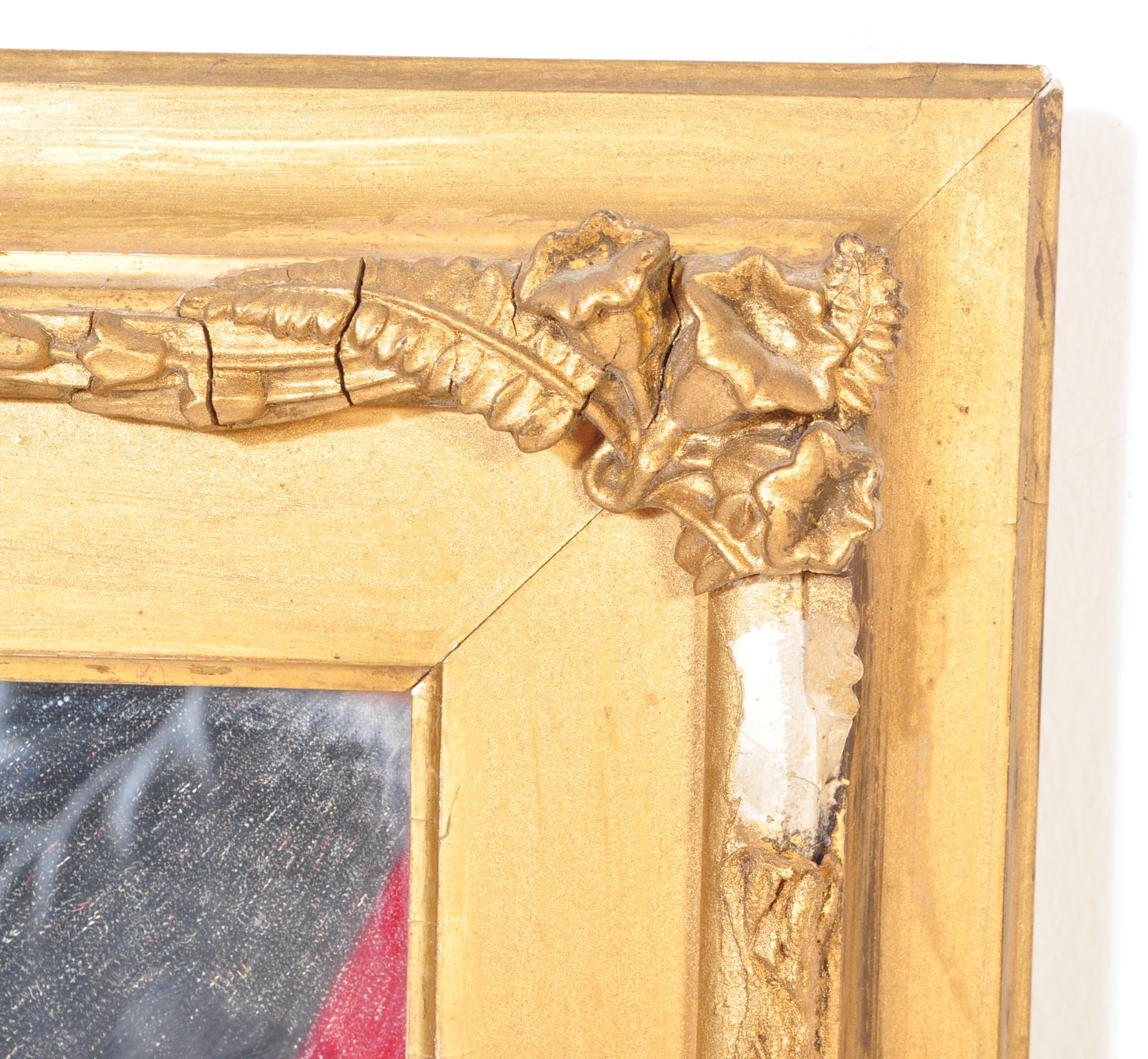 VINTAGE GILTWOOD AND GESSO WALL HANGING MIRROR - Image 3 of 5