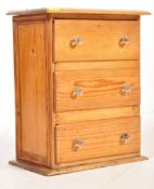 VICTORIAN 19TH CENTURY PINE APPRENTICE PIECE CHEST OF DRAWERS