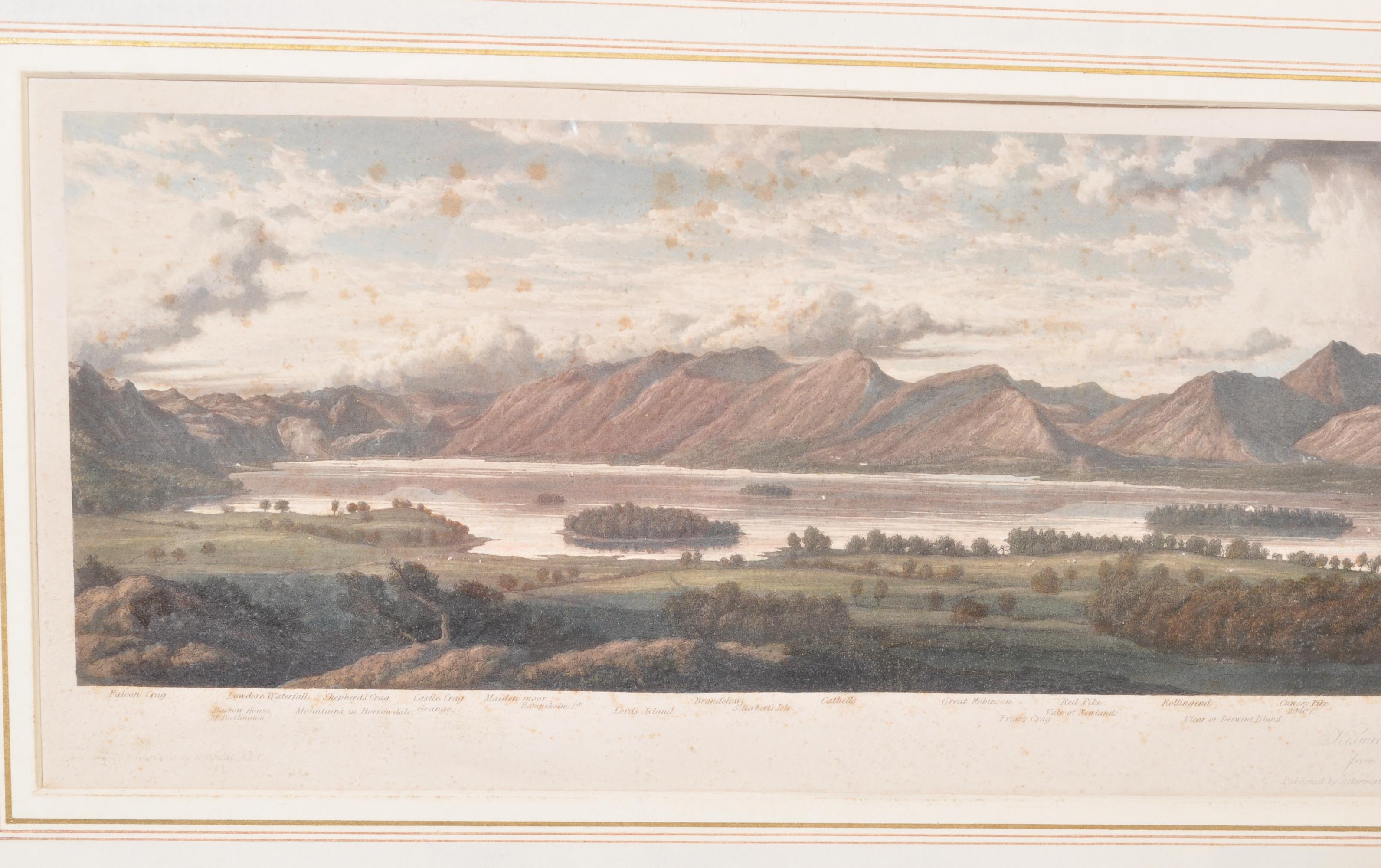 W WESTALL THREE 19TH CENTURY COLOUR ENGRAVINGS OF LAKE DISTRICT - Image 4 of 11