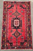 EARLY 20TH CENTURY HAND KNOTTED PERSIAN ISLAMIC HERIZ RUG