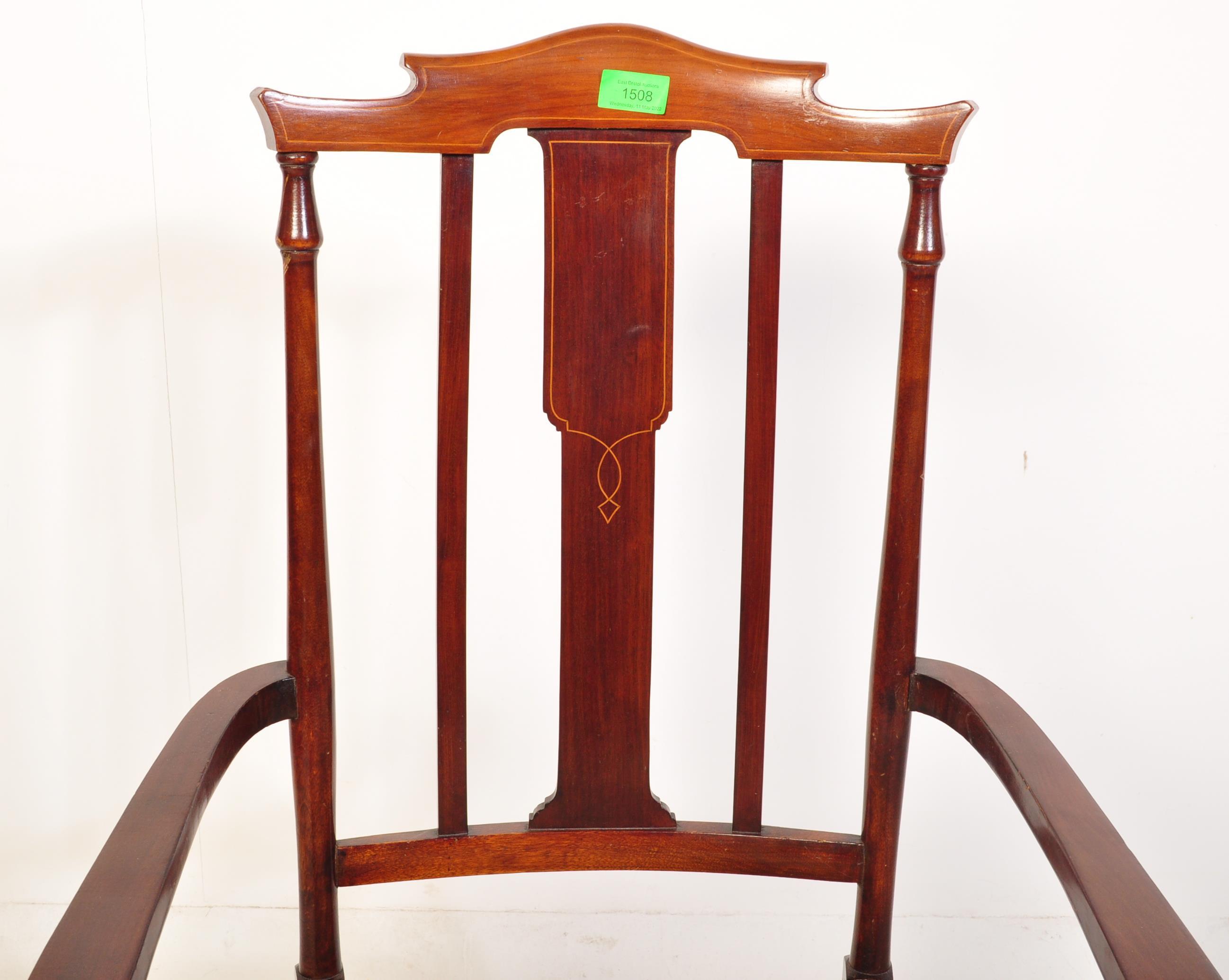 EDWARDIAN BEECH AND ELM CHAIR - Image 3 of 7