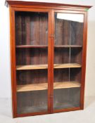 19TH CENTURY VICTORIAN GLAZED MAHOGANY CABINET