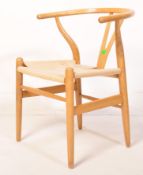 HANS WEGNER STYLE - BENTWOOD BEECH WISHBONE CHAIR