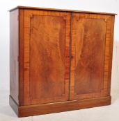 19TH CENTURY VICTORIAN CROSSBANDED MAHOGANY SIDE CUPBOARD