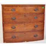 19TH CENTURY GEORGE III MAHOGANY BOW FRONT CHEST OF DRAWERS