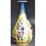 19TH CENTURY PERSIAN DANCING BEAR DECORATED VASE