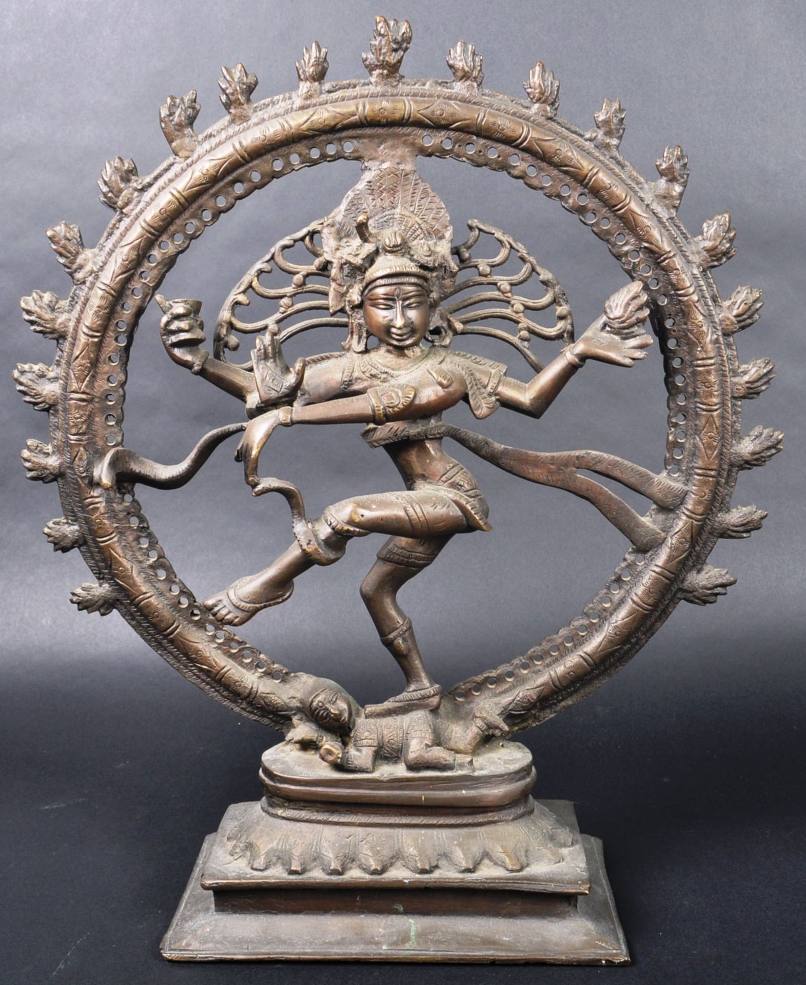 LARGE 19TH CENTURY INDIAN HINDU BRONZE OF NATARAJA