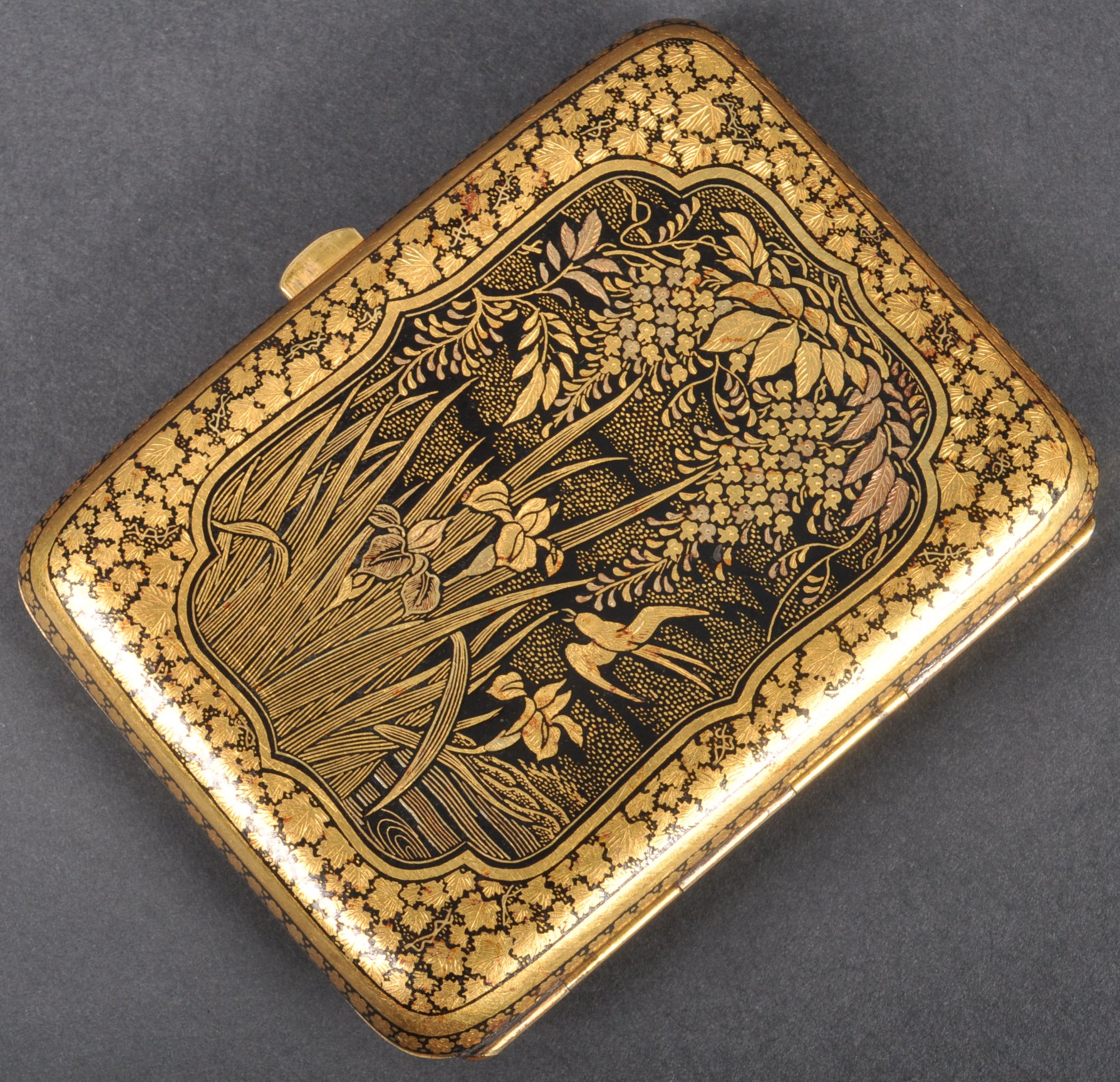 JAPANESE GOLD DAMASCENE CIGARETTE CASE - Image 7 of 8