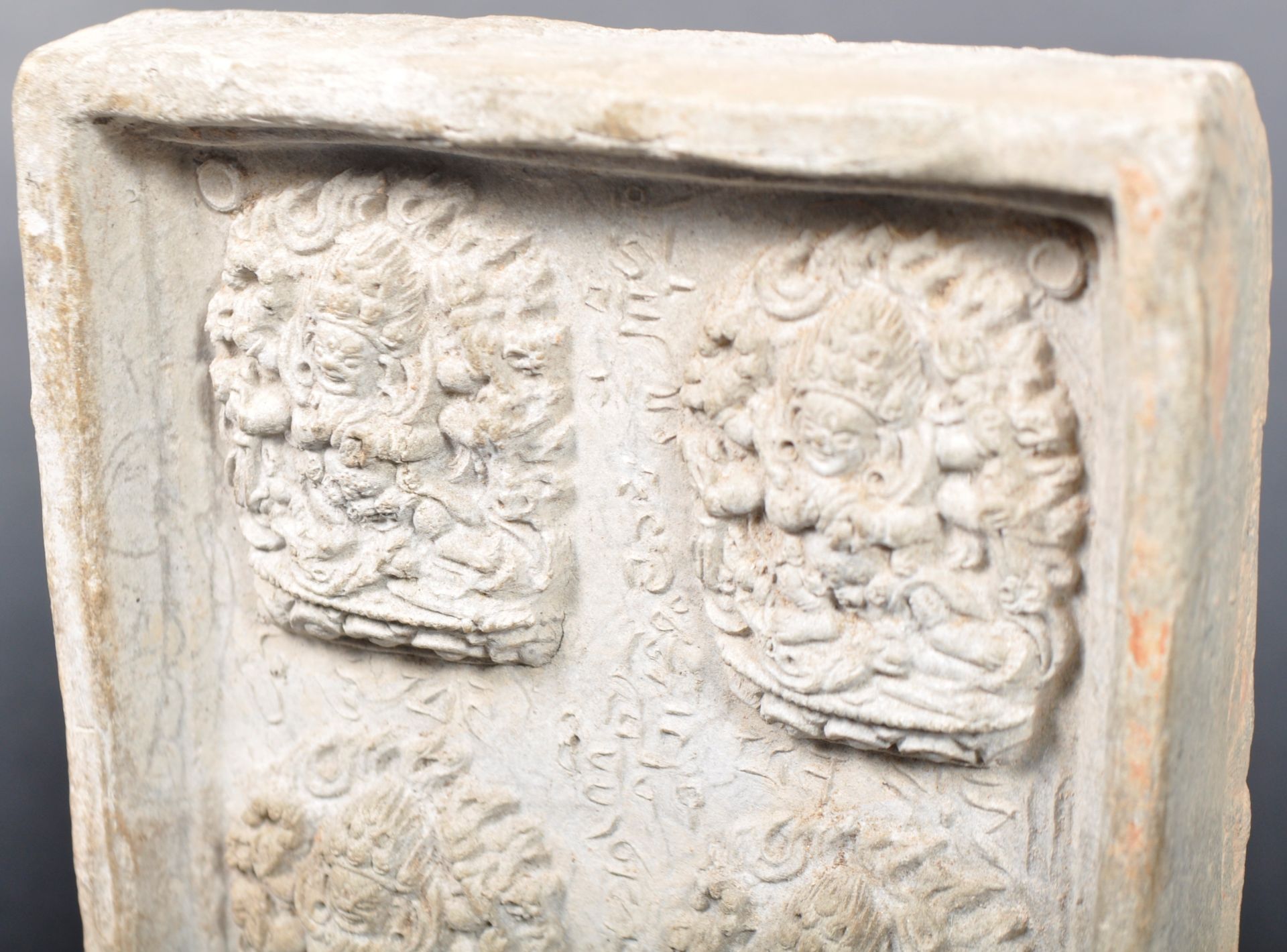19TH CENTURY CHINESE / THAI FOUR SECTION STONE PANEL - Image 3 of 6