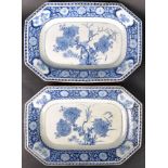 PAIR OF 18TH CENTURY CHINESE BLUE & WHITE TRAYS