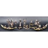 COLLECTION OF AFRICAN TRIBAL METAL FIGURNES