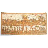 LARGE JAVANESE PAINTED NARATIVE CLOTH