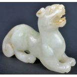 19TH CENTURY CHINESE CARVED JADE FOO DOG