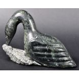 MELIA PADLUQ - LARGE INUIT HAND CARVED LOON BIRD FIGURINE