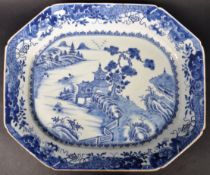 18TH CENTURY CHINESE QIANLONG CANTED RECTANGULAR TRAY