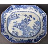 18TH CENTURY CHINESE QIANLONG CANTED RECTANGULAR TRAY