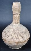 ANCIENT POTTERY VESSEL WITH INCISED DECORATION
