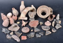 LARGE COLLECTION OF ANCIENT ROMAN POTTERY FRAGMENTS