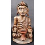 20TH CENTURY HAND CARVED CHINESE WOODEN BUDDHA