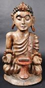 20TH CENTURY HAND CARVED CHINESE WOODEN BUDDHA
