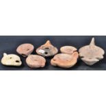 COLLECTION OF ANCIENT ROMAN OIL LAMPS