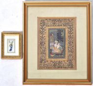 TWO PERSIAN FRAMED PAINTINGS