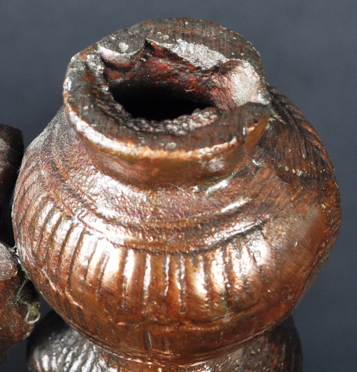 LARGE EARLY 20TH CENTURY HINDU COPPER FIGURINE GROUP - Image 9 of 9