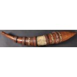 19TH CENTURY WEST AFRICAN SIERRA LEONE POWDER HORN