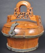 EARLY 20TH CENTURY CHINESE HARDWOOD FOOD CONTAINER