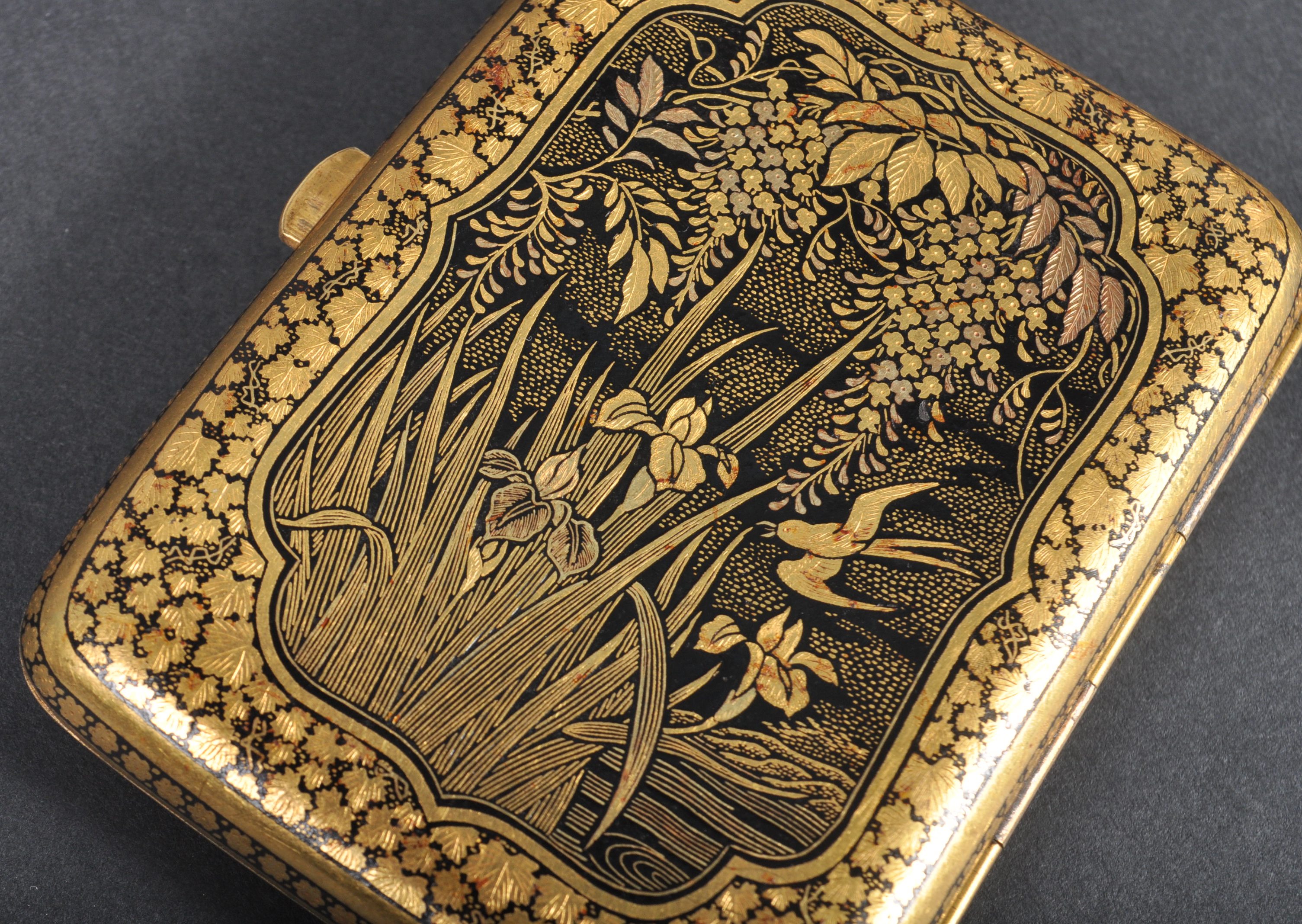 JAPANESE GOLD DAMASCENE CIGARETTE CASE - Image 8 of 8