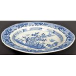 LATE 18TH CENTURY CHINESE BLUE & WHITE PLATE