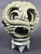 LARGE EARLY 20TH CENTURY CHINESE CARVED PUZZLEBALL