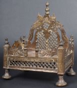 19TH CENTURY CHINESE BRONZE WORKED TEMPLE STAND
